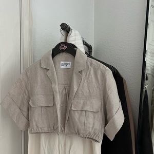 Matthew Bruch Cropped Safari Shirt